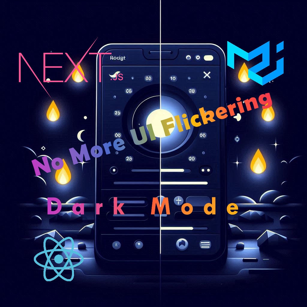 implement dark mode & light mode in next.js 14 app router with material-ui without ui flickering